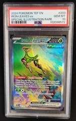 PSA 10 Iron Leaves ex 203/162 Temporal Forces Pokemon Graded Card